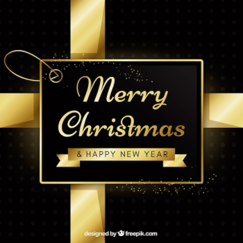 Christmas background with golden ribbons Christmas background with golden ribbons