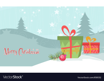 Christmas background with presents vector image Christmas background with presents vector image