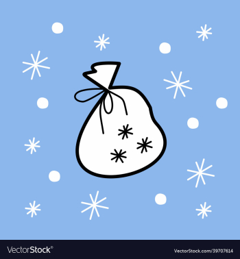 christmas bag with gifts on blue square christmas bag with gifts on blue square