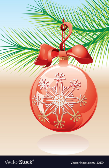 Christmas ball vector image Christmas ball vector image