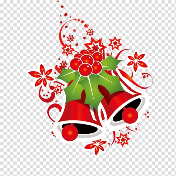 Christmas Bell , red Christmas bells transparent background PNG clipart