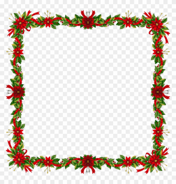 Christmas Border Transparent - Vintage Floral Page Border Christmas Border Transparent - Vintage Floral Page Border