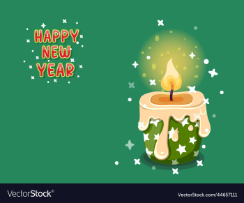 christmas burning candle with happy new year christmas burning candle with happy new year
