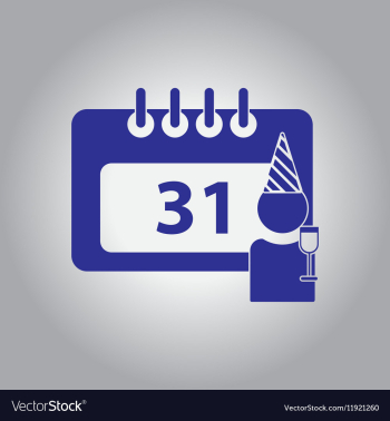 Christmas calendar 31st of vector image Christmas calendar 31st of vector image