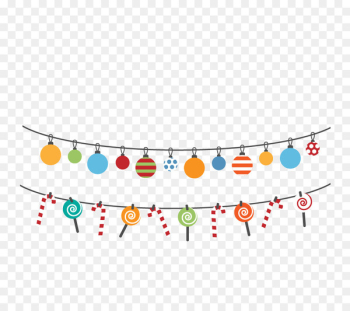 Christmas card Banner Christmas decoration - Pull the flag color lollipop 