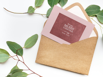 Christmas card in an envelope | Free stock psd mockup - 516247 Christmas card in an envelope | Free stock psd mockup - 516247