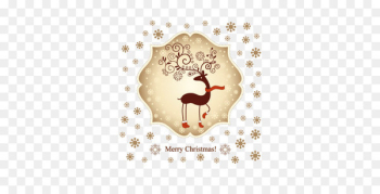 Christmas card Reindeer Wedding invitation Greeting card - Cute Christmas reindeer vector material 