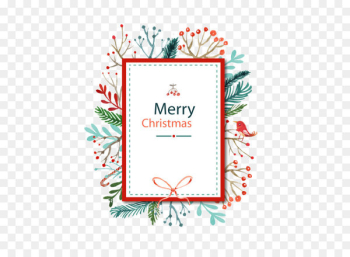 Christmas card Watercolor painting - Christmas decorative border pattern background vector 