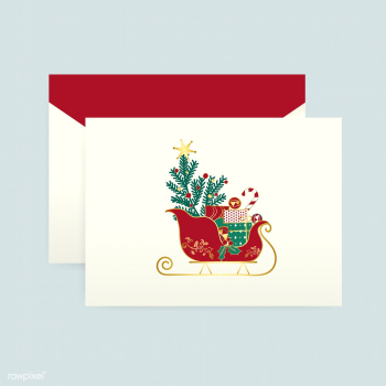 Christmas card with an envelope vector | Free stock vector - 503503 Christmas card with an envelope vector | Free stock vector - 503503