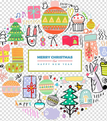 Christmas Cartoon Illustration, Christmas cartoon hand painted illustration transparent background PNG clipart