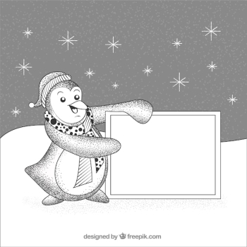 Christmas character with letter background Christmas character with letter background