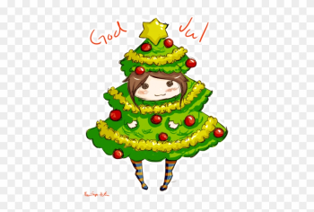 Christmas Chibi By Miraclebird - Cute Chibi Christmas Tree Christmas Chibi By Miraclebird - Cute Chibi Christmas Tree