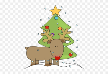 Christmas Clip Art Christmas Images - Christmas Tree And Reindeer Christmas Clip Art Christmas Images - Christmas Tree And Reindeer