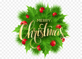 Christmas Clip art - Merry Christmas Pine Decoration PNG Clip-Art Image 