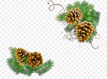Christmas Day Paper Painting Christmas ornament Decoupage - pine tree border 