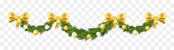 Christmas decoration Christmas ornament Garland Clip art - Golden bow Christmas wreath 