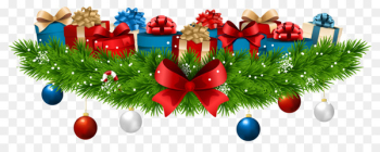 Christmas decoration Gift Clip art - Christmas Decoration with Gifts PNG Clip Art Image 