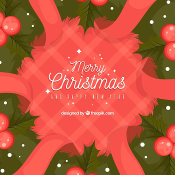 Christmas design with mistletoe Christmas design with mistletoe