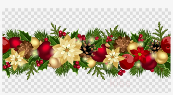 Christmas Garland Border Png Clipart Garland Christmas - Clipart ...