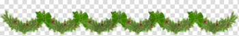 Christmas garlands, escalope green plants illustration transparent background PNG clipart