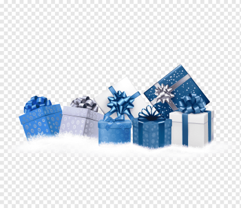 Christmas gift Blue graphy, Blue Christmas gift, blue, ribbon, festive Elements png