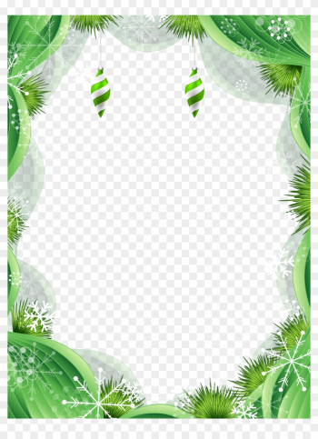 Christmas Green Frame Png