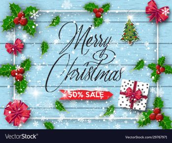 christmas greeting card merry lettering