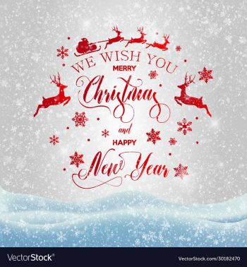 christmas greeting card merry lettering