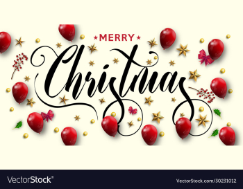 christmas greeting card merry lettering