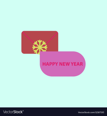 Christmas greeting envelope vector image Christmas greeting envelope vector image
