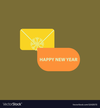 Christmas greeting envelope vector image Christmas greeting envelope vector image