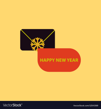 Christmas greeting envelope vector image Christmas greeting envelope vector image