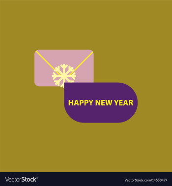 Christmas greeting envelope vector image Christmas greeting envelope vector image