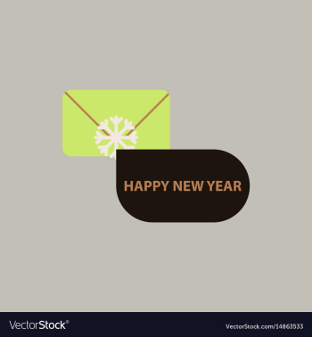 Christmas greeting envelope vector image Christmas greeting envelope vector image