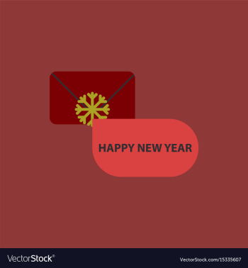 Christmas greeting envelope vector image Christmas greeting envelope vector image