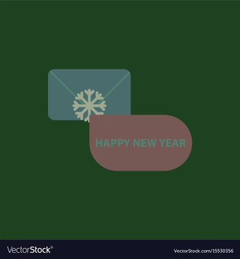 Christmas greeting envelope vector image Christmas greeting envelope vector image