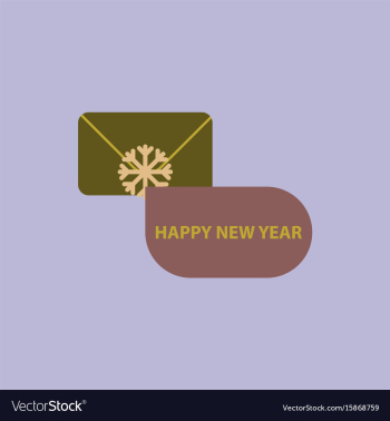 Christmas greeting envelope vector image Christmas greeting envelope vector image