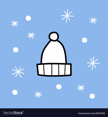 christmas hat - in flat style christmas hat - in flat style