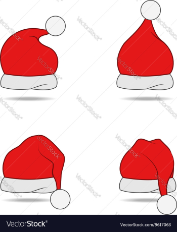Christmas hats vector image Christmas hats vector image