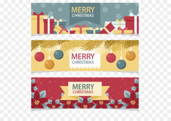 Christmas Holiday Euclidean vector Wish - Three holiday banners 