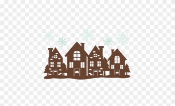 Christmas House Border Svg Cutting Files Free Svg Cuts - Christmas House Silhouette