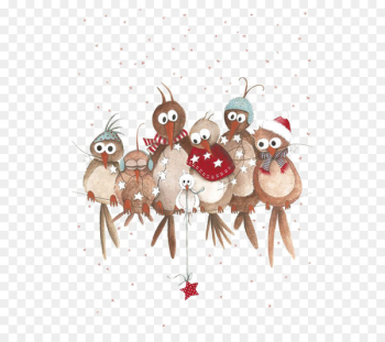 Christmas Illustration - Watercolor bird Christmas Illustration - Watercolor bird