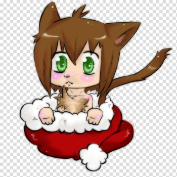 Christmas Kitty Cat transparent background PNG clipart Christmas Kitty Cat transparent background PNG clipart