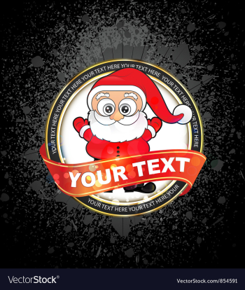 Christmas label vector image Christmas label vector image