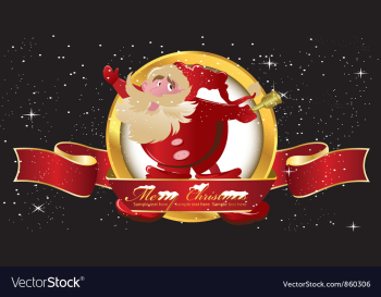 Christmas label vector image Christmas label vector image