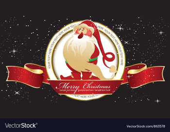 Christmas label vector image Christmas label vector image