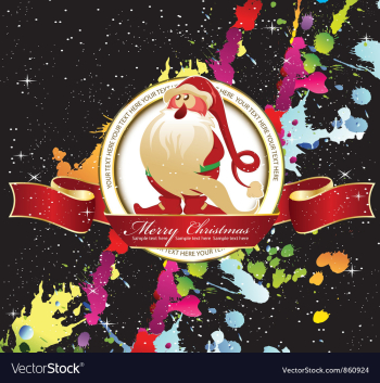 Christmas label with splash vector image Christmas label with splash vector image