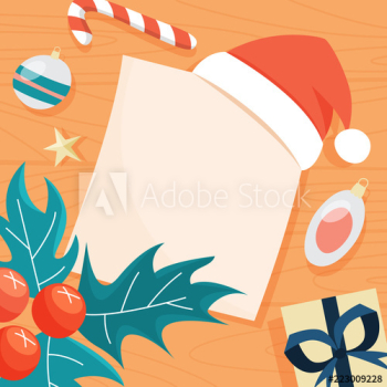 Christmas letter from children on the table Christmas letter from children on the table