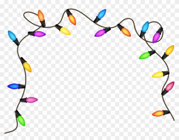 Christmas Lights Christmas Light Clip Art Black And - Transparent Background Christmas Lights