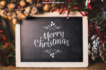 Christmas mockup with slate Christmas mockup with slate